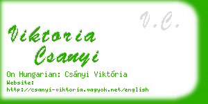 viktoria csanyi business card